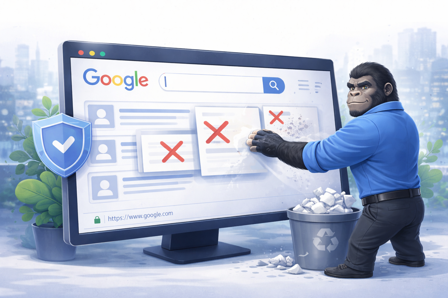 X.E om å fjerne uønskede søkeresultater fra Google